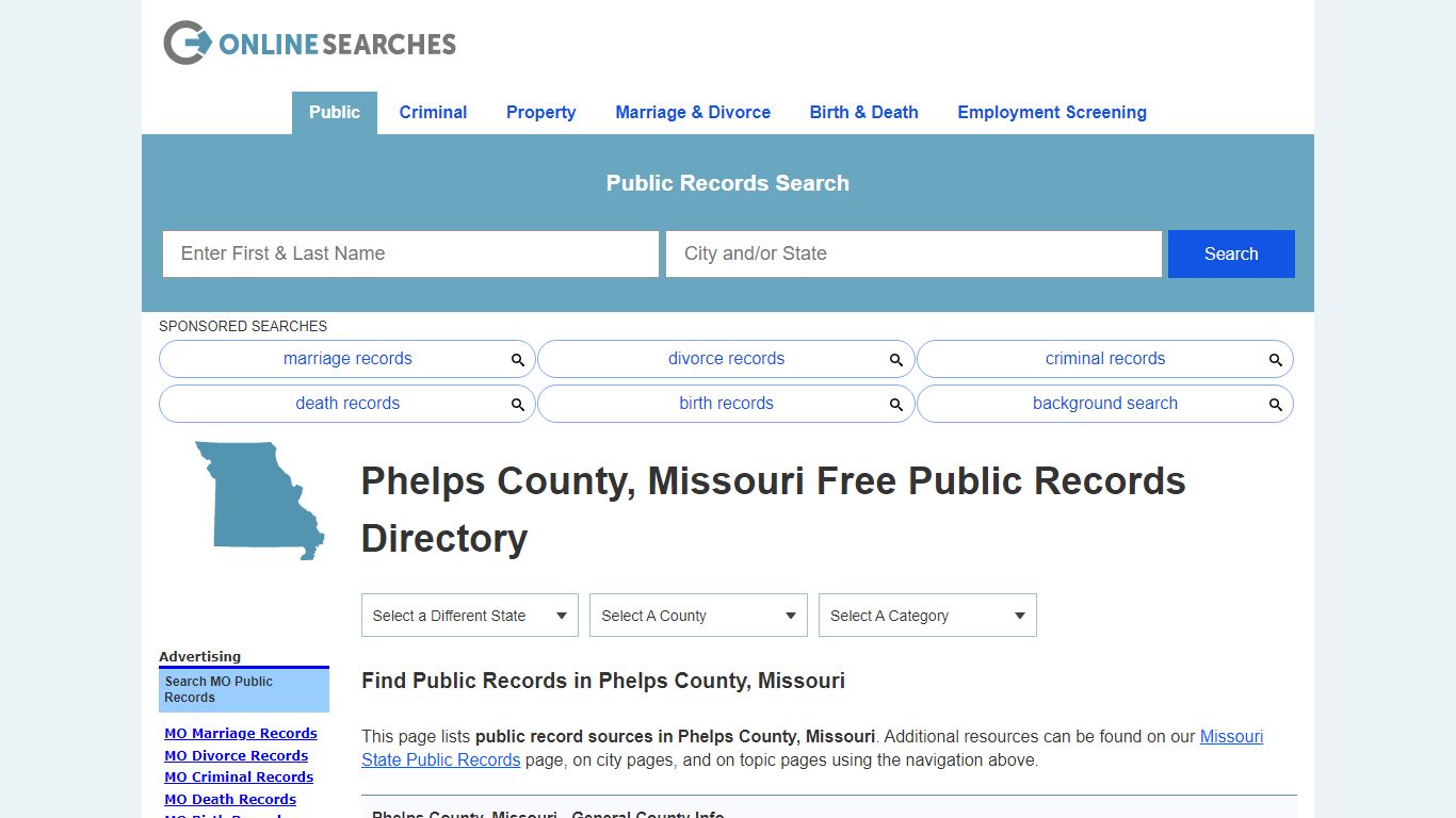 Phelps County, Missouri Free Public Records Directory